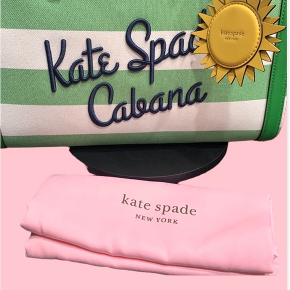 Kate spade Cabana Tote & Dust Bag NWT Tropical Vibe Thick Embroidery in black - Picture 5 of 13